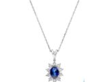 1.15 Ct Safir Pırlanta Kolye