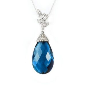 Pırlanta Aquamarine Kolye