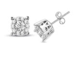0.30 Ct. Modern Tasarım Coronet Tektaş Küpe