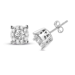 0.30 Ct. Modern Tasarım Coronet Tektaş Küpe