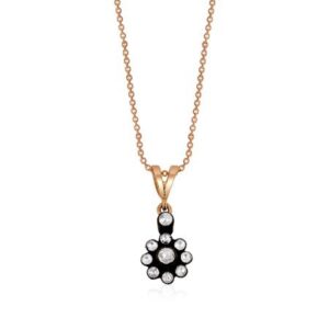 0.23 CT Elmas Çiçek Kolye