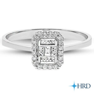 0.09 Ct Modern Tasarım Pırlanta Baget Yüzük