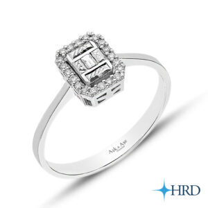 0.09 Ct Modern Tasarım Pırlanta Baget Yüzük