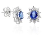 2.47 Ct Safir Pırlanta Küpe