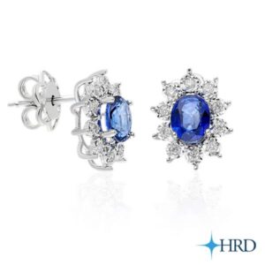 2.47 Ct Safir Pırlanta Küpe