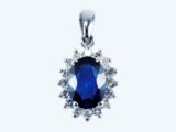 Pırlanta Safir Kolye 1.21 CT