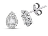 0.35 ct Pırlantalı Damla Küpe