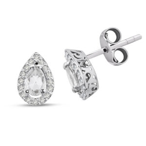 0.35 ct Pırlantalı Damla Küpe