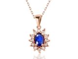 Rose Safir Pırlanta Kolye