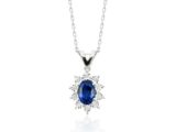 Safir Pırlantalı Kolye