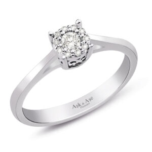 0.14 Ct. Modern Tasarım Coronet Tektaş Yüzük