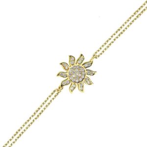 Güneş Taşlı Altın Bileklik