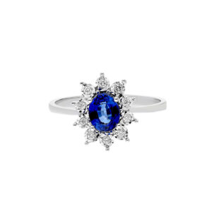 1.15 Ct Safir Pırlanta Yüzük