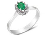 0.15 Ct Pırlantalı Zümrüt Yüzük