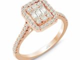 0.60 Ct Baget Kare Tektaş Yüzük Rose Gold
