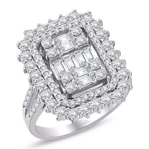 2.04 Ct Baget Pırlanta Modern Tasarım Yüzük
