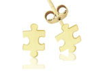 Altın Taşsız Puzzle Küpe