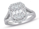 0.80 Ct Modern Tasarım Baget Pırlanta Yüzük
