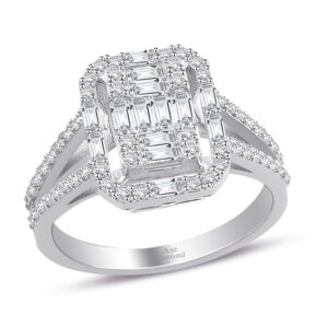0.70 Ct Baget Pırlanta Modern Tasarım Yüzük
