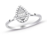 0.06 Ct. Modern Tasarım Baget Pırlanta Yüzük