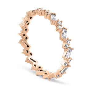 Bagetli Tamtur Rose Altın Yüzük