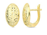 Fantezi Oval Altın Küpe