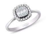 Modern Tasarım 0.12 Ct Baget Kare Tektaş Yüzük