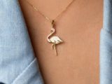 Flamingo Altın Kolye