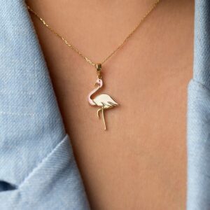 Flamingo Altın Kolye