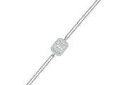 Modern Tasarım 0.30 Ct Baget Kare Tektaş Bileklik