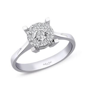0.22 Ct. Modern Tasarım Coronet Tektaş Yüzük