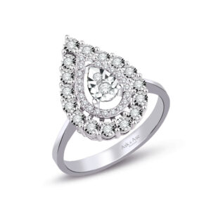 0.37 Ct. Modern Tasarım Damla Pırlanta Yüzük