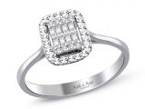0.12 Ct. Modern Tasarım Baget Kare Tektaş Yüzük