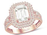 3.5 Karat Görünümlü Baget Kesim Rose Altın Yüzük