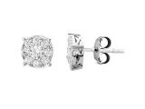 0.59 Ct. Modern Tasarım Coronet Tektaş Küpe