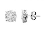 0.71 Ct. Modern Tasarım Coronet Tektaş Küpe