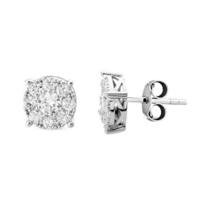 0.71 Ct. Modern Tasarım Coronet Tektaş Küpe
