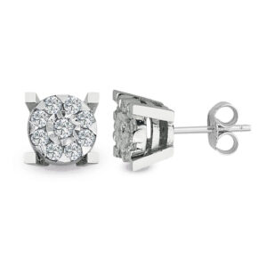 0.72 Ct. Modern Tasarım Coronet Tektaş Küpe