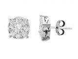 1.52 Ct. Modern Tasarım Coronet Tektaş Küpe