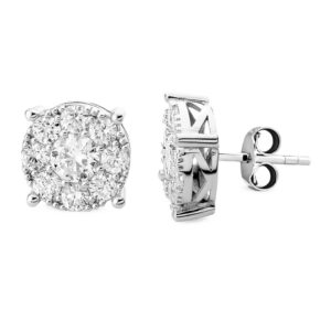 2.10 Ct. Modern Tasarım Coronet Tektaş Küpe
