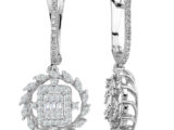 Modern Tasarım 1.10 Ct Baget Kare Küpe