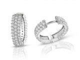 1.20 Ct Üç Sıra Pırlanta Tamtur Halka Küpe
