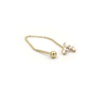 Beşli Baget Altın Tragus Küpe