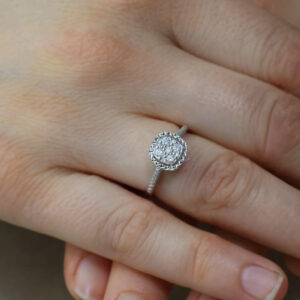 0.19 Ct Modern Tasarım Coronet Yüzük
