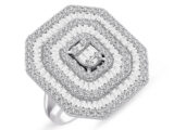 2.67 Ct Modern Tasarım Baget Kare Tektaş Yüzük