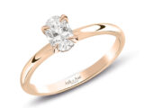 0.40 Ct Pırlanta Oval Tektaş Rose Yüzük