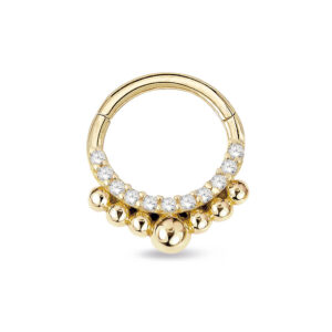 Top Toplu Sıra Taşlı Altın Helix Piercing