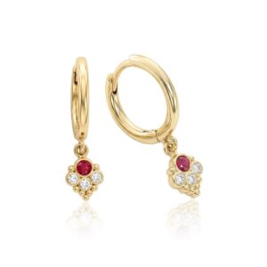 Aura Ruby Halka Küpe