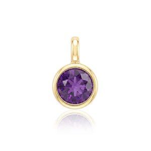 Mor Taşlı Kolye Ucu
