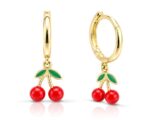 Cherry Belle Sallantılı Çocuk Altın Küpe